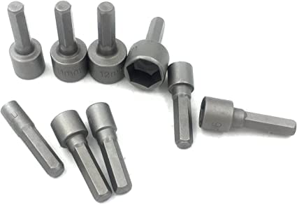 SHB SHB Metric Socket Wrench Set Power Nuts Driver Socket 14 Hex Shank Drill Bit Set  - Image 5
