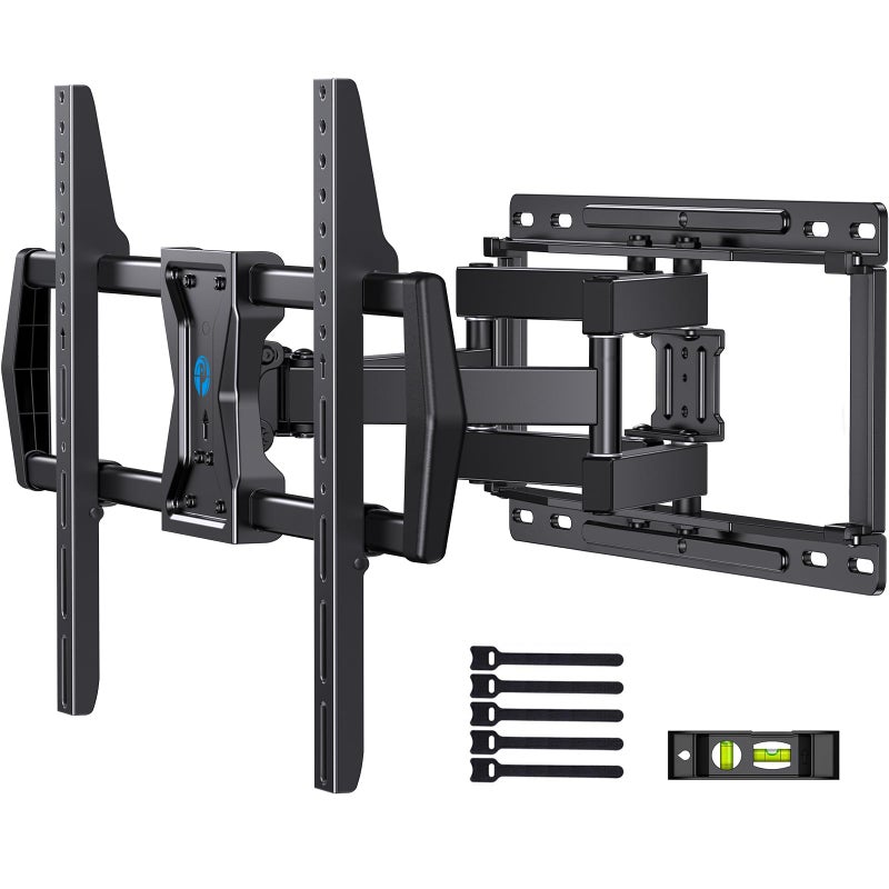 Pipishell Full Motion TV Wall Mount for Most 37-75 inch TVs, Wall Mount Bracket with Dual Articulating Arms, Swivel, Tilt, Max VESA 600x400mm up to 100 lbs, TV Mount Fits 12”/16” Wood Studs, PILF6 - Image 1