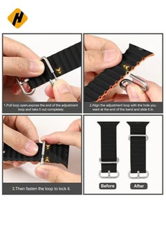 HuHa 4 Pack Sport New Silicone Band Compatible with Apple Watch Ultra Ocean 42/44/45/49mm Strap for iWatch Series Ultra 8 7 6 5 SE  - Image 3