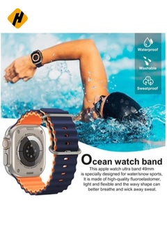 HuHa 4 Pack Sport New Silicone Band Compatible with Apple Watch Ultra Ocean 42/44/45/49mm Strap for iWatch Series Ultra 8 7 6 5 SE  - Image 2