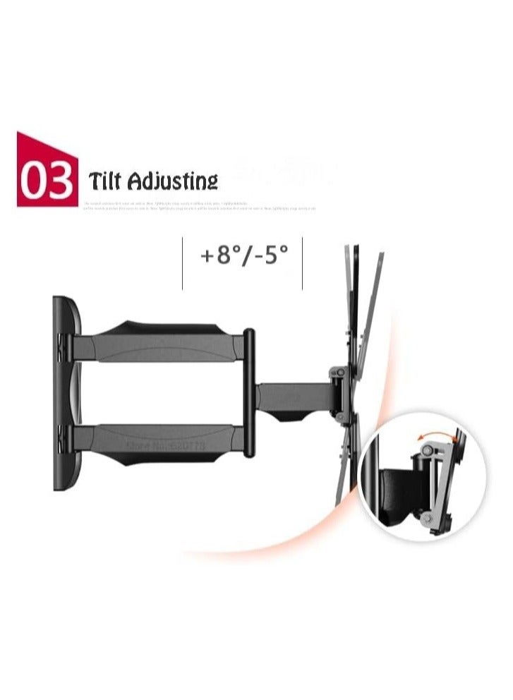 ELTRAZONE TV Bracket 32"-55" Flat Panel LED LCD TV Wall Mount Full Motion 3 Swing Arms Monitor Holder - Image 4