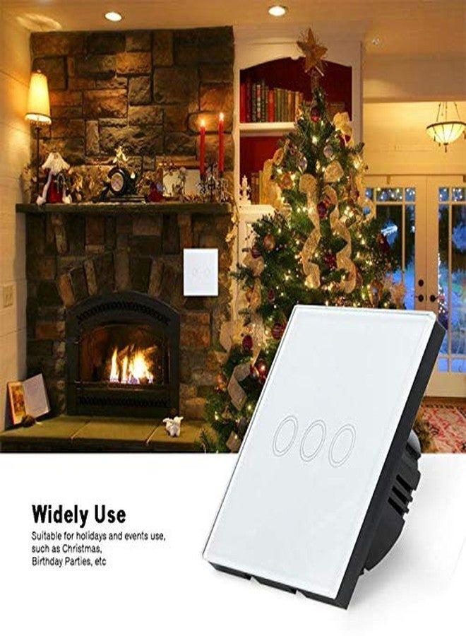 Protium_New Launch_WIFI and RF touch Switch work with Amazon Alexa and Google Assistant for smart home automation_3 Gang_White Color (Compatible with RF remote sold seperately) - Image 2