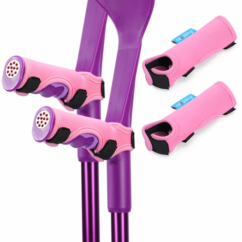 Antdvao Antdvao Forearm Crutches Padsx2 Units Elastic Crutches Padding for The Elbow for Open Cuff Crutches Shock Resistant Increases Walking Comfort Forearm Crutch Pads Handle Pad Powdered