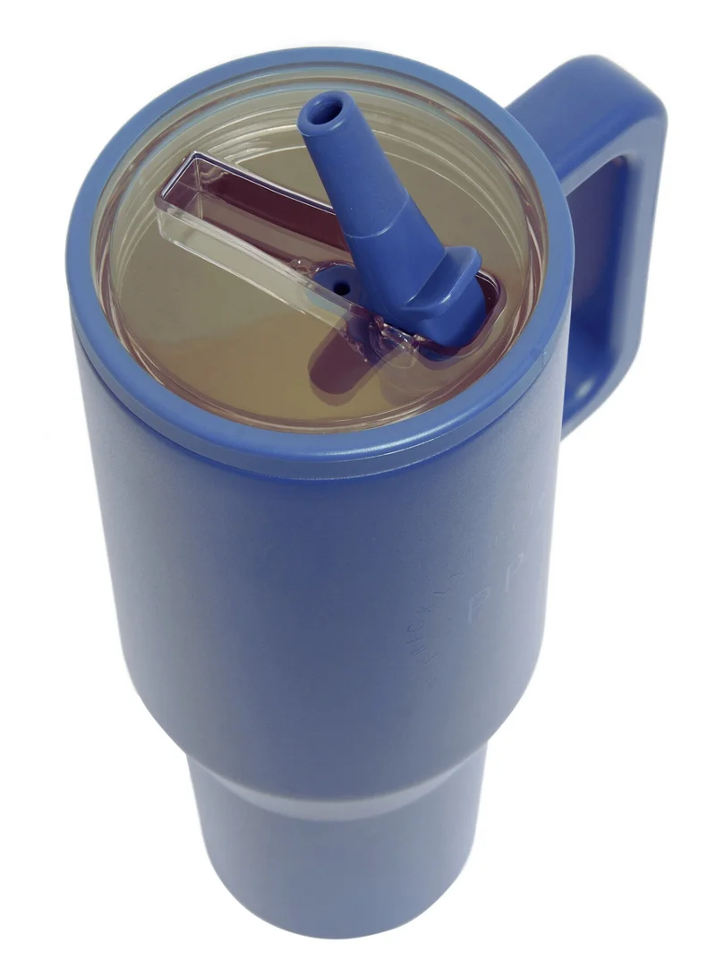 Prickly Pear Stainless Steel Water Bottle 40 Oz Hydrator Navy Logo