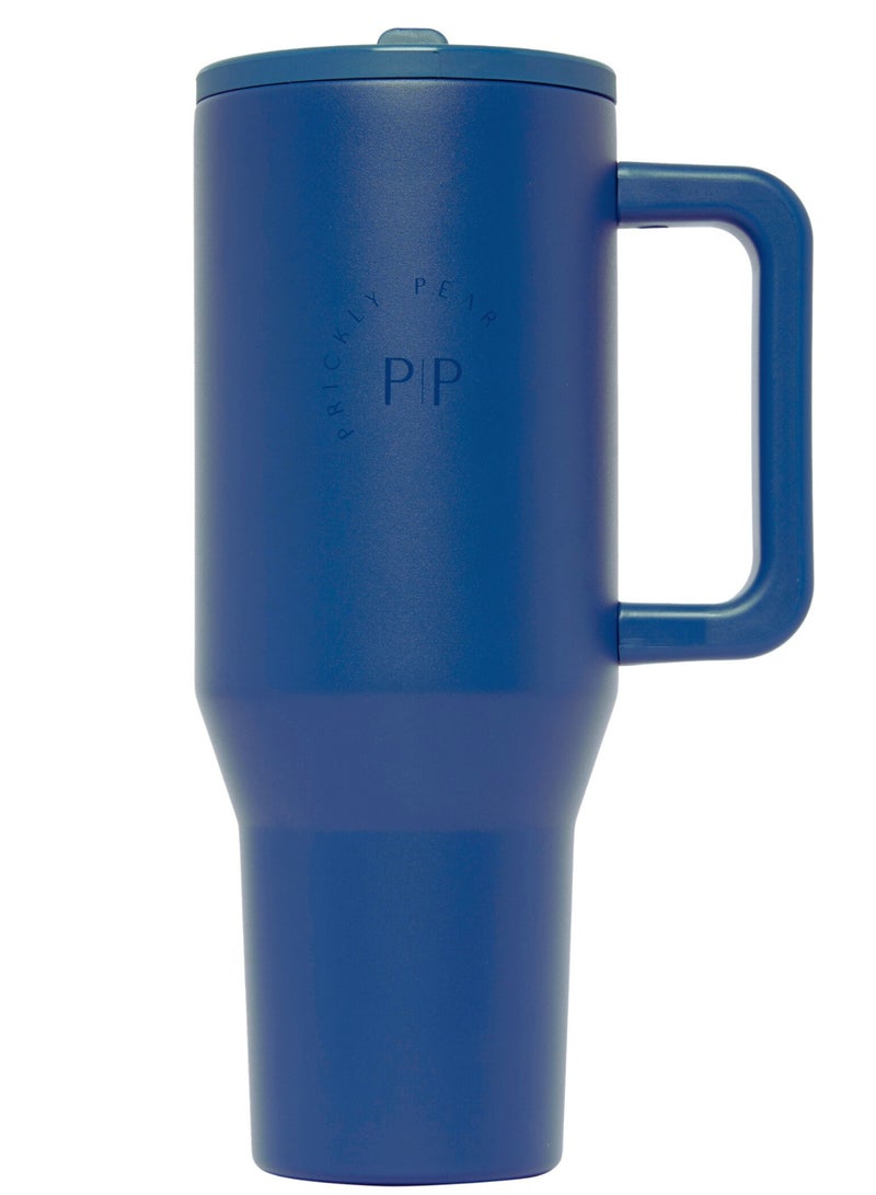 Prickly Pear Stainless Steel Water Bottle 40 Oz Hydrator Navy Logo - Image 2