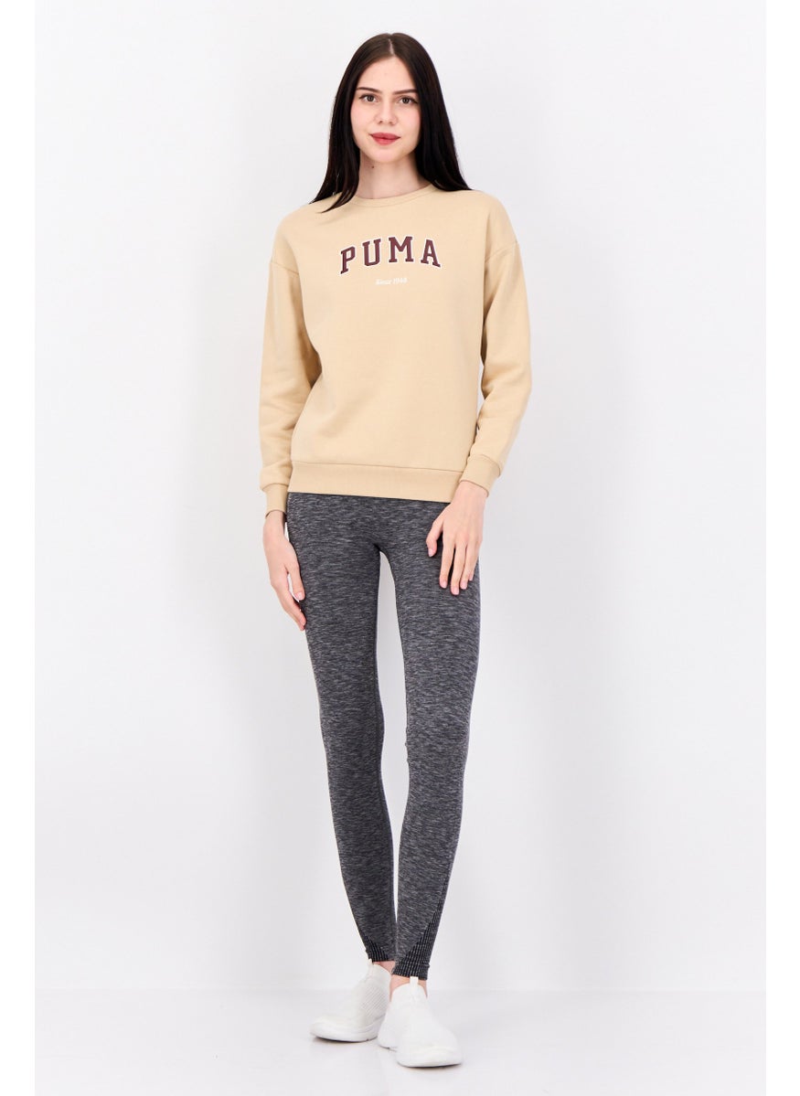 PUMA Women Sportswear Fit Long Sleeves Outdoor Sweatshirt, Tan  - Image 4
