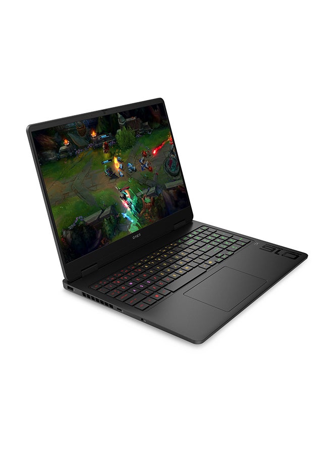 HP لابتوب الألعاب Omen Slim 16-an0001nx بشاشة WUXGA مقاس 16 بوصة (1920x1200)، معالج Core Ultra 7 255H/ذاكرة وصول عشوائي DDR5 سعة 24 جيجابايت/قرص SSD سعة 1 تيرابايت/نظام التشغيل Windows 11 Home/بطاقة رسومات Nvidia GeForce RTX 5060 سعة 8 جيجابايت/ الإنجليزية/العربية - Image 3