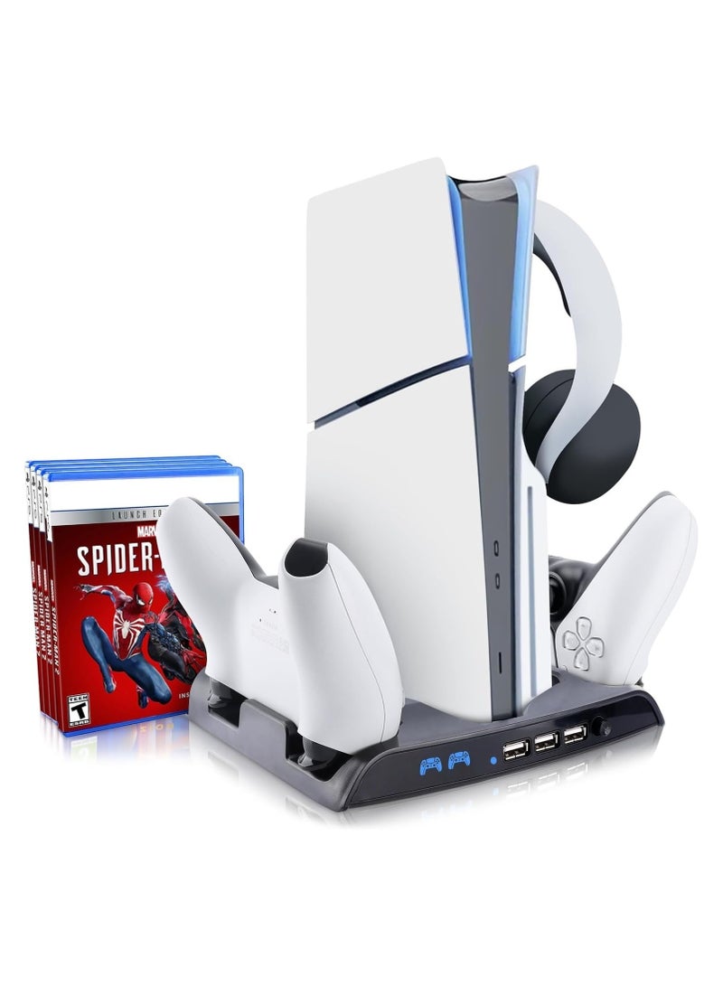 حامل تبريد رشيق مزود بمحطة شحن وحدة تحكم (أسود) - Image 1