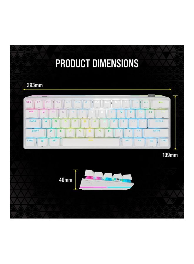 Corsair K70 PRO MINI WIRELESS RGB 60% Mechanical Gaming Keyboard-White - Image 5