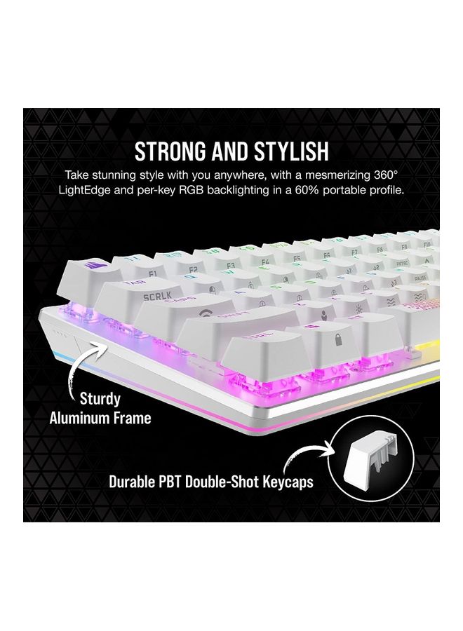 Corsair K70 PRO MINI WIRELESS RGB 60% Mechanical Gaming Keyboard-White - Image 4
