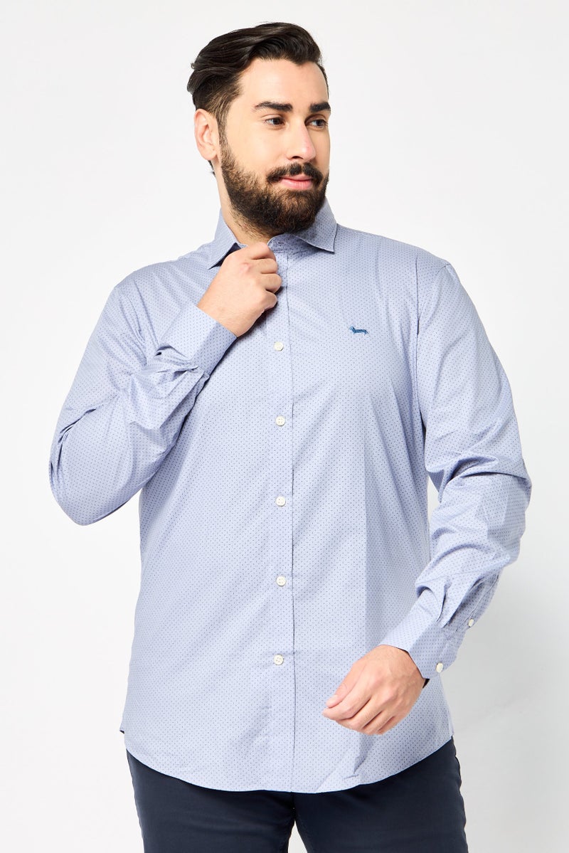 Harmont & Blaine Men Narrow Fit Long Sleeve Allover Print Casual Shirts, Multicolor  - Image 1