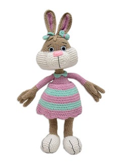 Happy Threads Handmade Crocheted Cute Handmade Jill the Bunny (16 inch) – Multicolour | Crochet Toys | Child Safe | for Babies 6 Months & Above | Dolls for Boys/Girls| For Birthday Gift | Decorative Items for Room  - Image 1