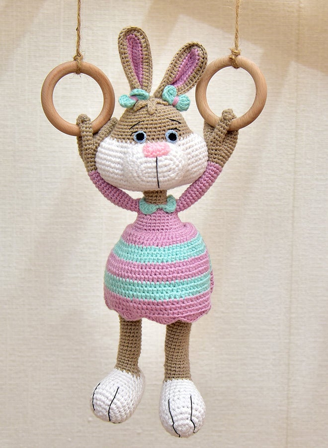 Happy Threads Handmade Crocheted Cute Handmade Jill the Bunny (16 inch) – Multicolour | Crochet Toys | Child Safe | for Babies 6 Months & Above | Dolls for Boys/Girls| For Birthday Gift | Decorative Items for Room - Image 5