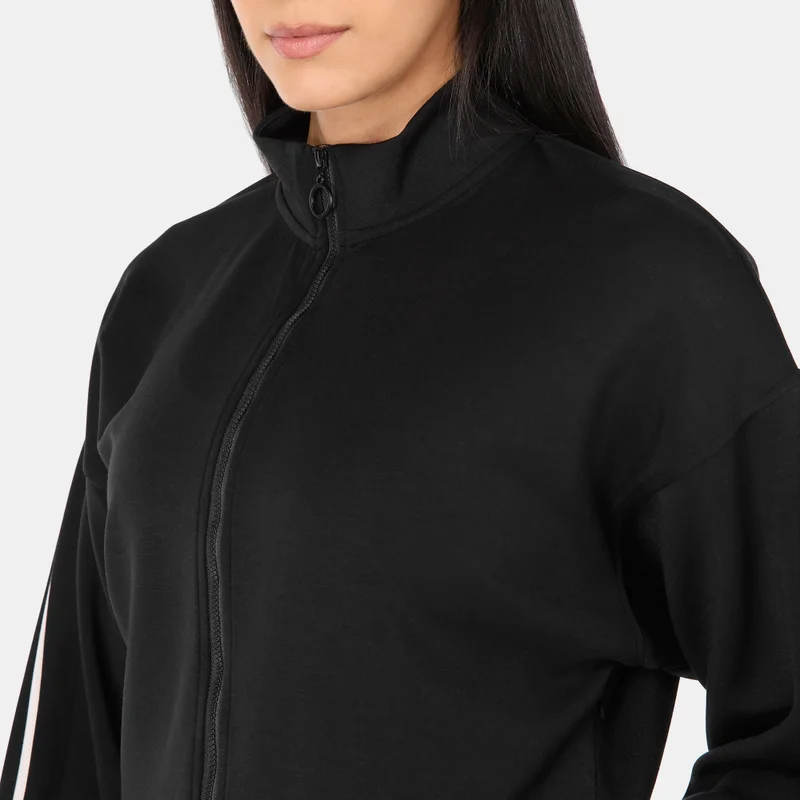 Sun and Sand Sports Black Women's Modal Track Jacket for Women | Best Price UAE