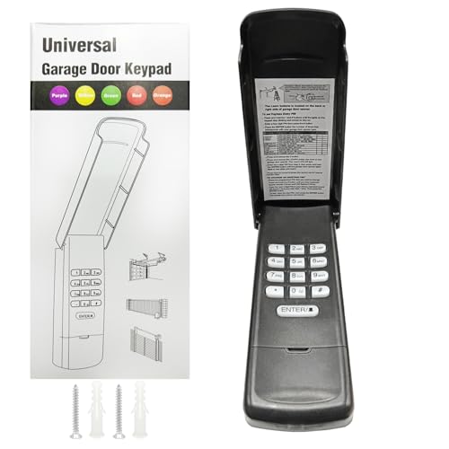 GIOATY Universal Garage Door Opener Keypad for Liftmaster Chamberlain Craftsman Wayne Dalton Openers Produced since 1993, Wireless Keypad Keyless Entry,Replaces 877/878MAX 377/977/877/66LM,SafeSecurity-Black - Image 1