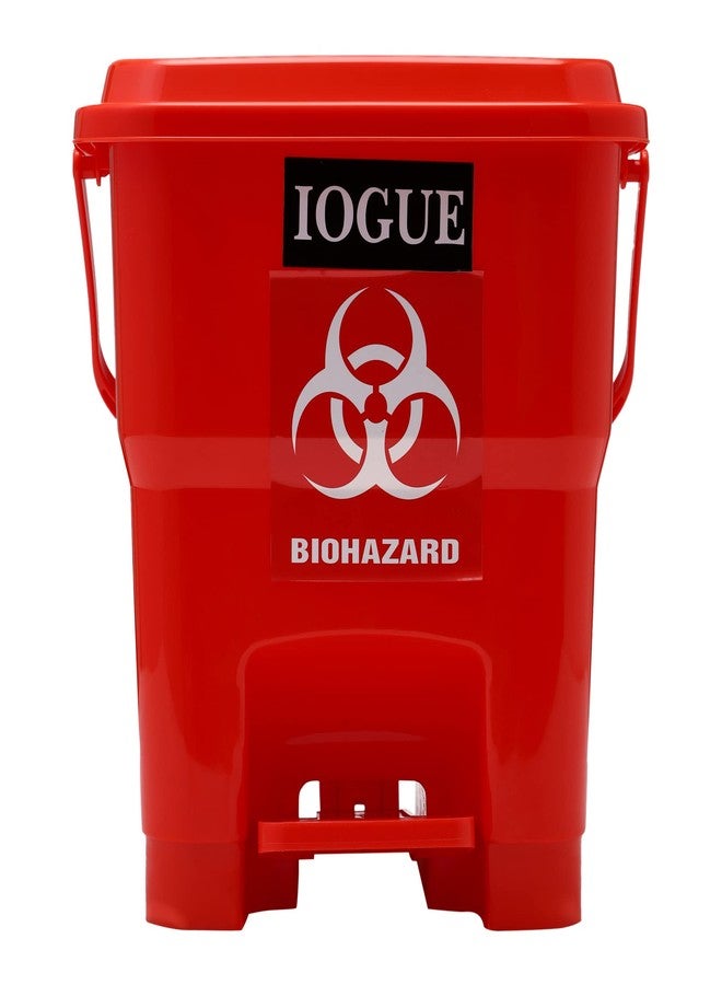 iogue سلة مهملات عصرية خفيفة الوزن من iogue للمنزل والمكتب سعة 15 لترًا (أحمر) - Image 1