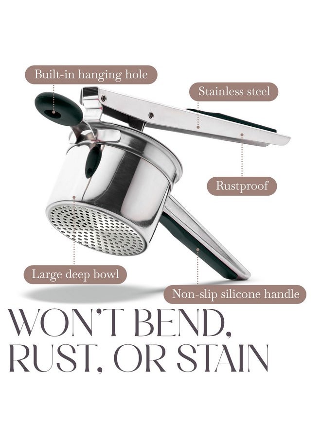 Bellemain Bellemain 15oz Large Potato Ricer for Mashed Potatoes, Stainless Steel Mashed Potato Masher & Squeezer, Easy-To-Clean Professional-Grade Hand Vegetable Ricer, Kitchen Tool, Food Press & Food Mill  - Image 3