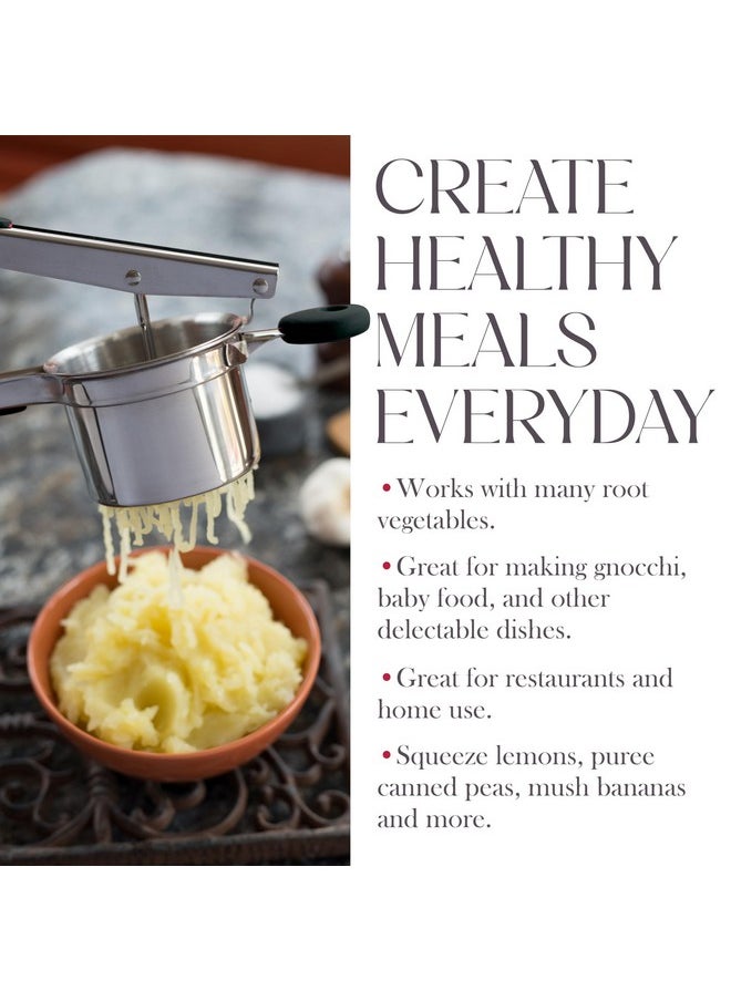 Bellemain Bellemain 15oz Large Potato Ricer for Mashed Potatoes, Stainless Steel Mashed Potato Masher & Squeezer, Easy-To-Clean Professional-Grade Hand Vegetable Ricer, Kitchen Tool, Food Press & Food Mill  - Image 4