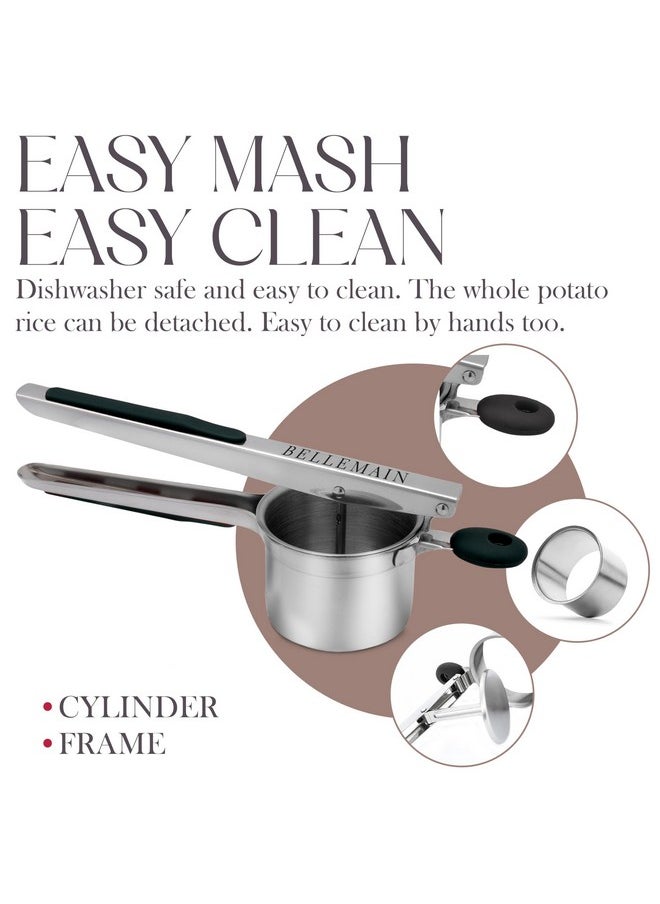 Bellemain Bellemain 15oz Large Potato Ricer for Mashed Potatoes, Stainless Steel Mashed Potato Masher & Squeezer, Easy-To-Clean Professional-Grade Hand Vegetable Ricer, Kitchen Tool, Food Press & Food Mill  - Image 2