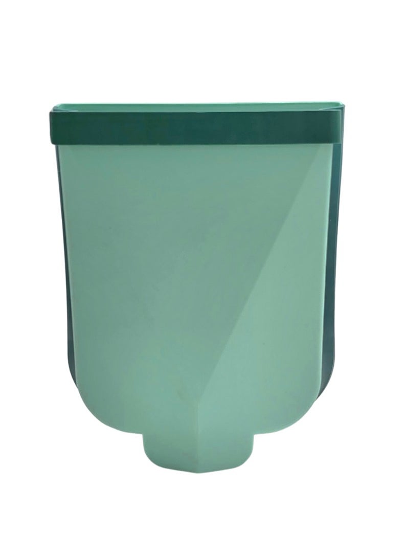 Generic Foldable Wall Mounted Kitchen Trash Can - Green  - Image 1