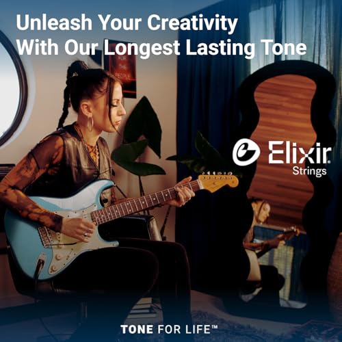 Elixir Strings 19052 Coated Nickel Electric Guitar Strings, Light (.010-.046) - Image 5
