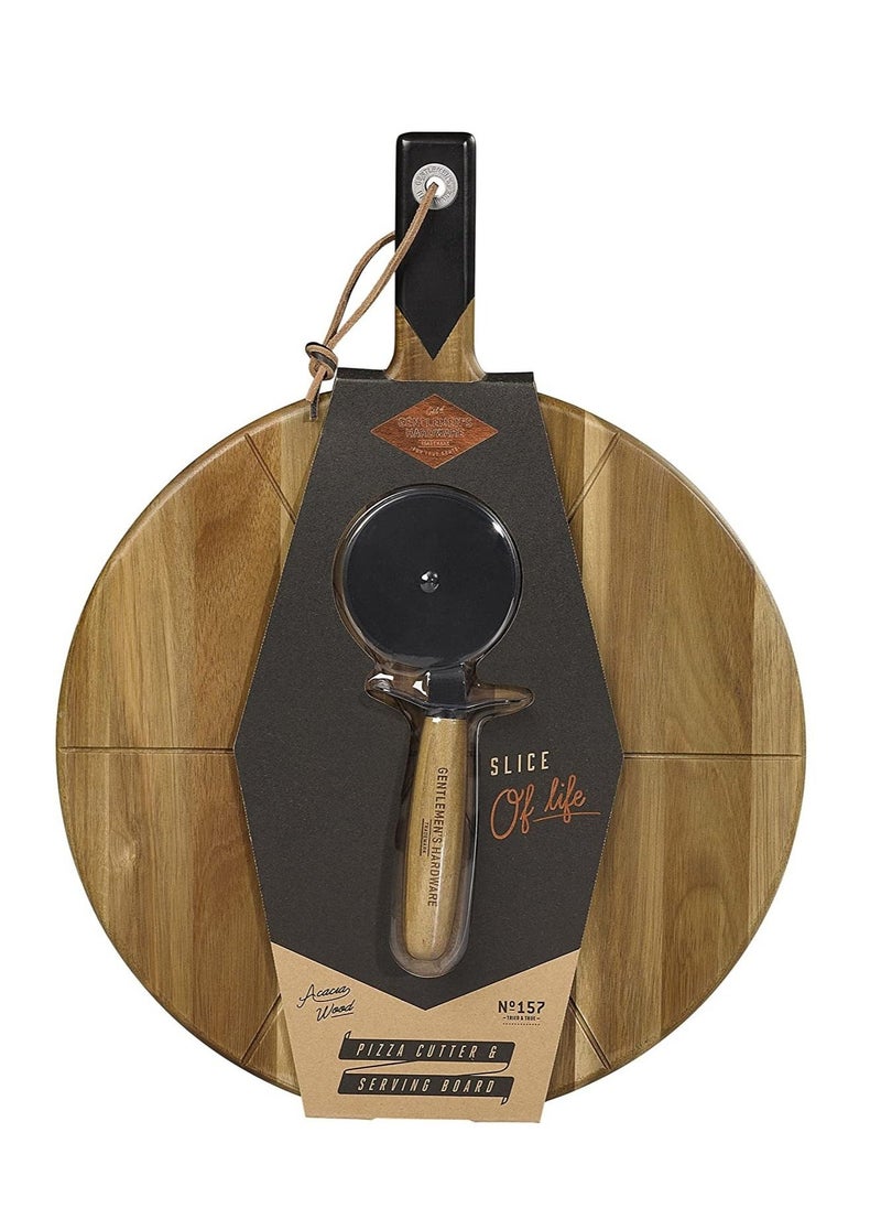 GENTLEMEN'S HARDWARE Pizza Cutter & Serving Board - Image 2