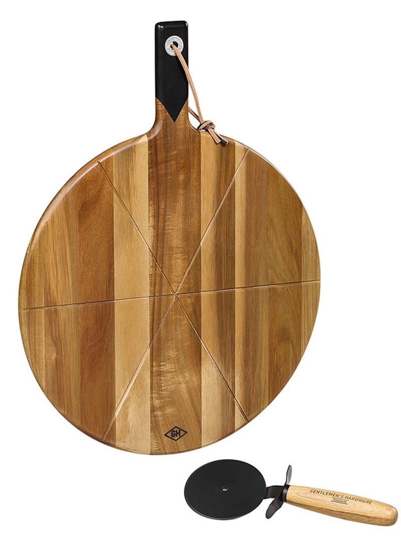 GENTLEMEN'S HARDWARE Pizza Cutter & Serving Board - Image 3