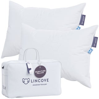 Lincove Signature 100 Natural Canadian White Down Luxury Sleeping Pillow  800 Fill Power 500 Thread Count Cotton Shell Made in Canada Queen  Soft 2 Pack - pzsku/ZE5899D00AC58B657C2D5Z/45/1750416435/b250dab5-e178-4260-8969-725d42236d08