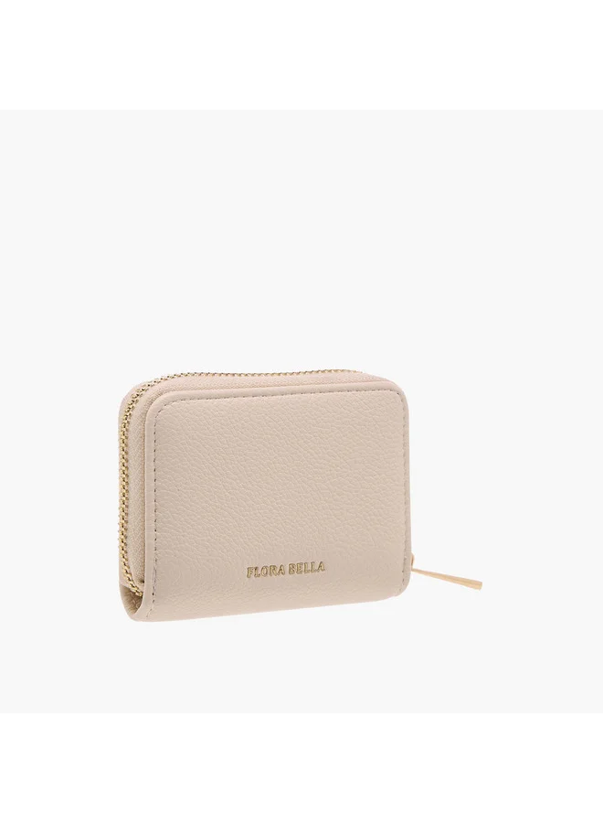 Flora Bella By Shoexpress Women Textured Wallet with Zip Around Closure