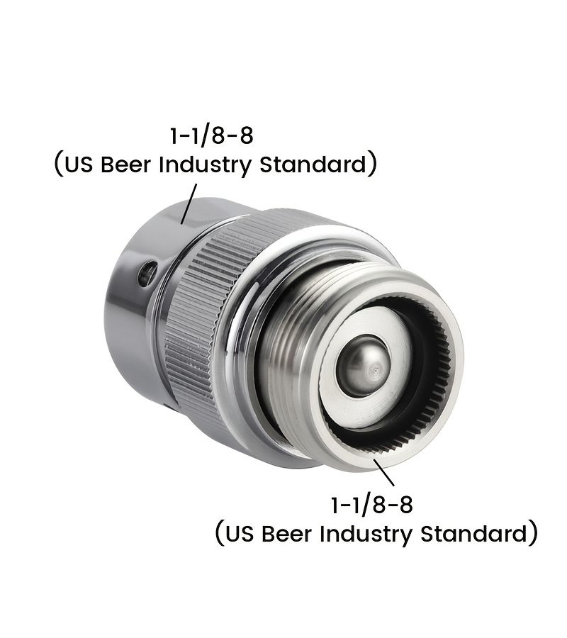 1 Pc Adjustable Beer Tap Flow Control Valve 304 Stainless Steel Core Thread Size 1-1-8-8 - Image 4