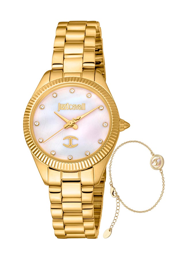 Just Cavalli جست كافالي ليدي باكنترو JC1L267M0055 - ساعة كوارتز أنثوية من الفولاذ المقاوم للصدأ 3 عقارب - Image 1