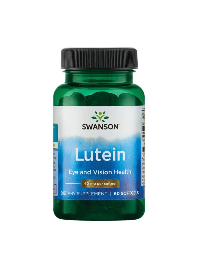 SWANSON Lutein 40 mg 60 gels - Image 1