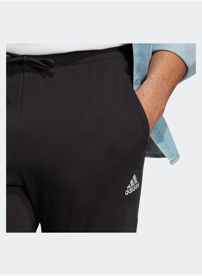 Adidas - Essentials Single Jersey Tapered Elasticized Cuff Logo Joggers - Image 1