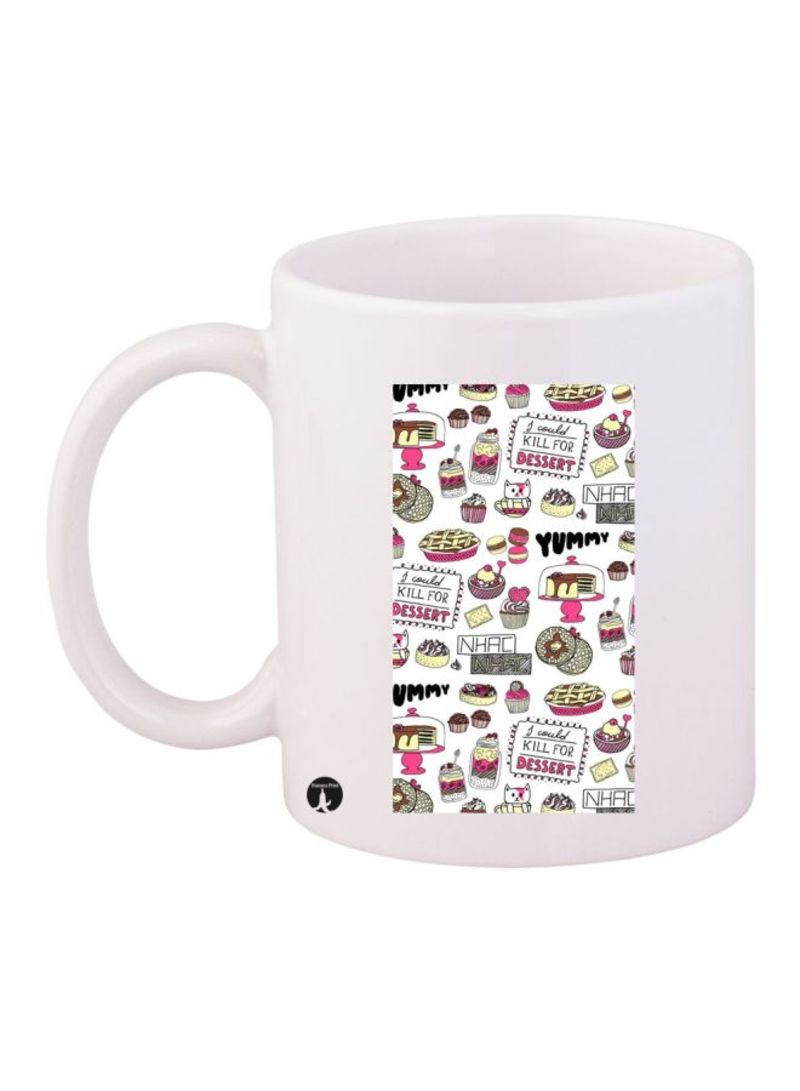 RKN Food Printed Mug White/Red/Green Standard Size