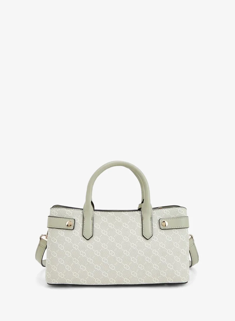 Celeste  Monogram Print Tote Bag With Detachable Strap for Women | Best Price UAE