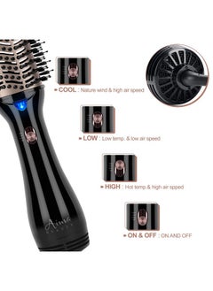 One Step Hair Dryer & Volumizing Hot Air Brush, Blow Dryer, Ceramic Straightener, Curler & Hot Comb 4 In 1 Salon Ionic Brush, Hair Styling Tools, Black - pzsku/ZE589D2BF8D027221A0D1Z/45/_/1734183149/c84b4f33-a3fe-4a92-9036-09125300bd71