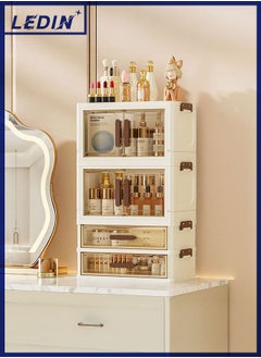 LEDIN Luxury Multi-Layer Cosmetic Organizer – 2 Doors & 2 Drawers  - Image 1