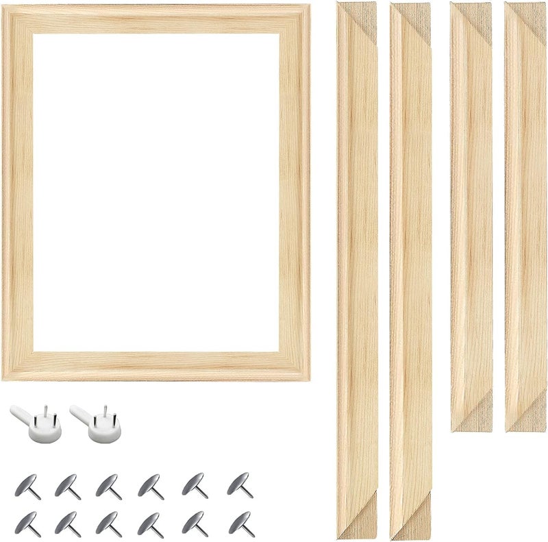 EVNEED DIY Canvas Stretcher Bars 16x20 Inch Canvas Frame - Easy to Assemble, Gallery Wrap Oil Frame Kits Canvas Wood Stretcher Bars for Oil Paintings, Prints, Paint - Image 2