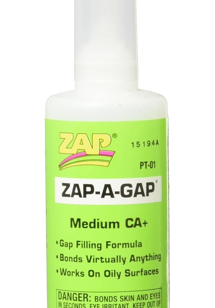 Zapf Creation ZAP-A-GAP Adhesive - Medium CA+ - 2 oz (56.6 g) - Superior Gap Filling Formula