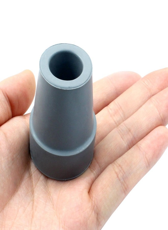PHITUODA 4pcs 19mm Rubber Cane Tips, 3/4 Inch Diameter Anti Slip Crutch Tips, Universal Replacement Tips for Cane, Crutch, Walker (Grey) - Image 4