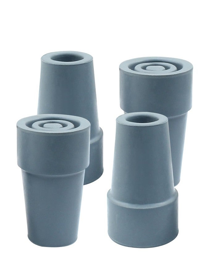 PHITUODA 4pcs 19mm Rubber Cane Tips, 3/4 Inch Diameter Anti Slip Crutch Tips, Universal Replacement Tips for Cane, Crutch, Walker (Grey) - Image 1