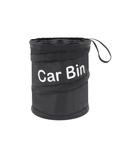 Car Trash Bin Garbage Container Storage Bag-pop-up car Trash can,with a Foldable Design, Nylon Material, Easy to Clean, Reusable in The Back seat of Cars, Family Gatherings, Camping, etc. (Black)
