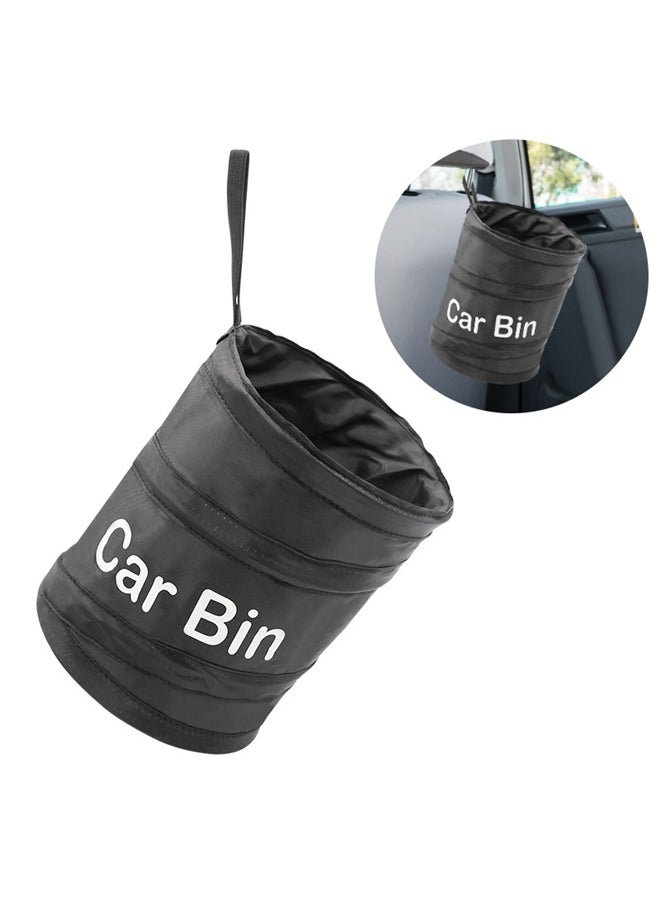 yongsheng Car Trash Bin Garbage Container Storage Bag-pop-up car Trash can,with a Foldable Design, Nylon Material, Easy to Clean, Reusable in The Back seat of Cars, Family Gatherings, Camping, etc. (Black)  - Image 3