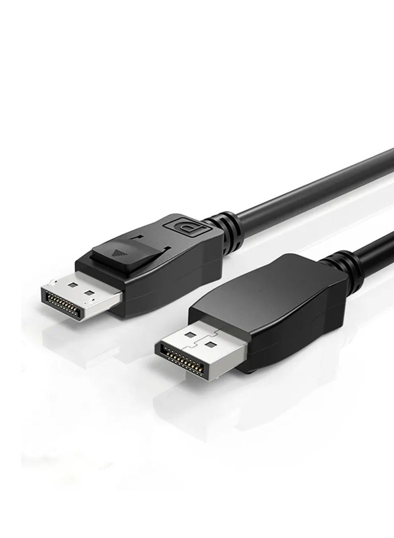 1 Meter DisplayPort to DisplayPort Bidirectional Cable - 4K Support, High Quality Audio and Video Transfer - Black - Image 2
