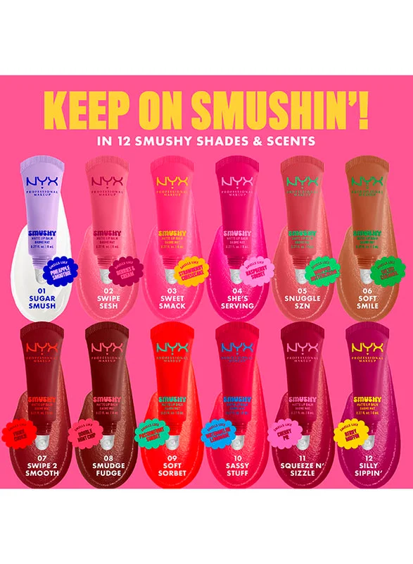 NYX PROFESSIONAL MAKEUP Smushy Matte Lip Balm Matte Finish, She's Serving