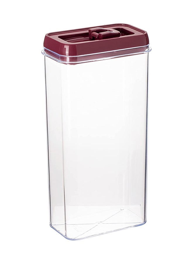 HEREVIN برطمان تخزين هيرفين 3 لتر - بلاستيك آمن للغذاء - أحمر - Image 2