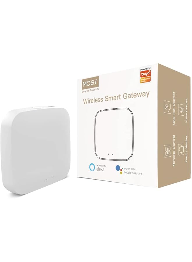 MOES MOES Tuya Smart WiFi USB Gateway, Low Energy 5.0 Bluetooth+ZigBee 3.0 Wireless Hub, Smart Life APP Control Smart Home Wireless Bridge Control Compatible with Alexa Google Home  - Image 1