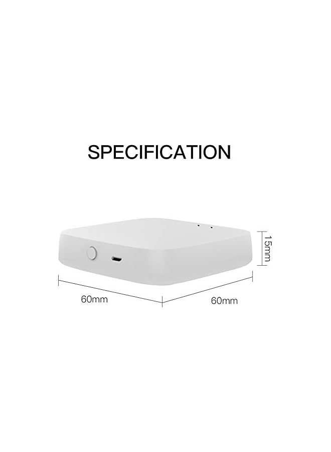MOES MOES Tuya Smart WiFi USB Gateway, Low Energy 5.0 Bluetooth+ZigBee 3.0 Wireless Hub, Smart Life APP Control Smart Home Wireless Bridge Control Compatible with Alexa Google Home  - Image 3