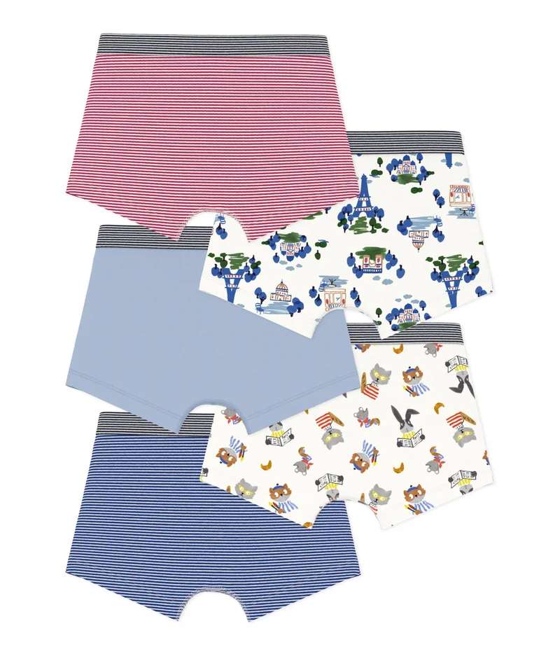 Petit Bateau Pack Of Children's Printed Cotton Boxers