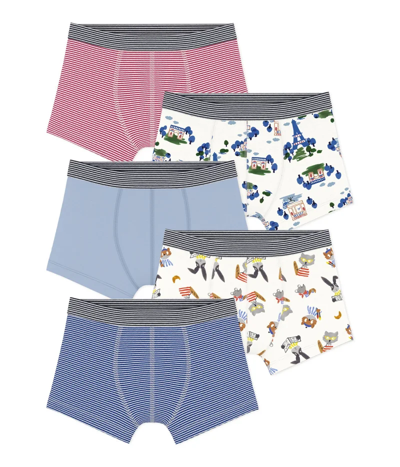 Petit Bateau Pack Of Children's Printed Cotton Boxers